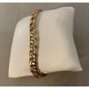 Vintage Amway Curb Link Bracelet 8” Rose Gold Tone Brushed & Polished Unisex